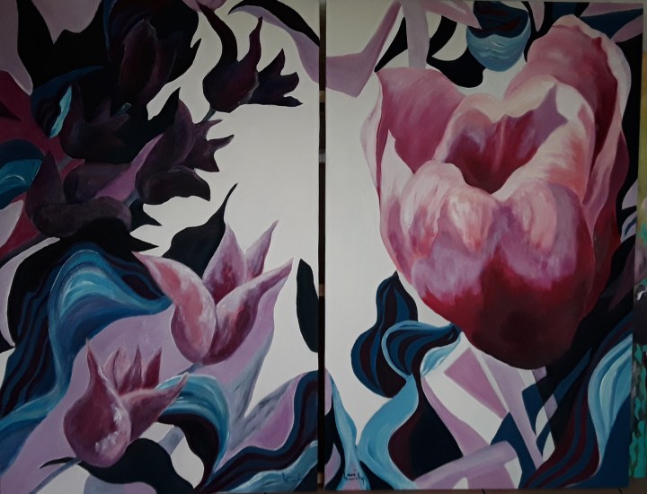 ou ce duo de tulipes façon art déco